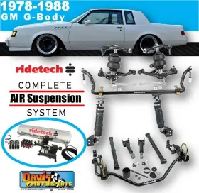 11320298 Ridetech Hq Series Air Suspension System 1978-88 Grand National 5 Gal Compres M6