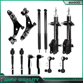 Cb832547s01 Scitoo Front Rear Shocks Struts And Control Arm Sway Bar Kit For 2007-2009 Ford Lincoln