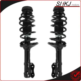 Sh13318501mt Shkj-motors Front 2x Quick Complete Strut Shocks And Spring Assemblies For Vw Golf Jetta 93-98
