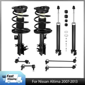 10219-8a Tembor Front Struts Rear Shock Absorbers Sway Bars For 2007-2012 Nissan Altima 2.5l
