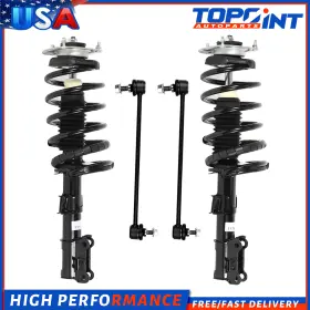 To823881p01 Topoint-autoparts For 2003-2014 Volvo Xc90 4pcs Front Complete Struts Assembly With Sway Bar Links