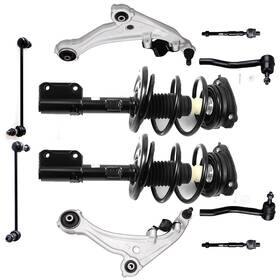 Topoint-autoparts To842412p01 For 2007-2013 Nissan Altima Front Struts With Spring Lower Control Arms Tierod
