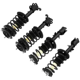 T070942s01 Topower-autoparts 4pcs Front Rear Complete Struts With Coil Springs For 1993-02 Toyota Corolla