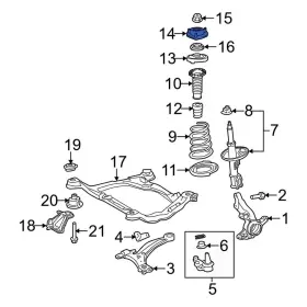 4860908020 Toyota Oe For Sienna 2004-2011 Front Suspension Strut Mount
