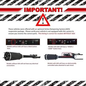 Trq Paa84956 Front Air Suspension Shock For Mercedes Gl320 Gl350 Gl450 Gl550 Without Ads