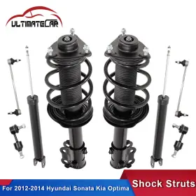 18m080062x8l0826 Ultimatecar Set 4 Front Rear Strut Shock Absorber And Sway Bars For 2012-2015 Sonata Optima