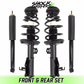 4-11035-251320-001-3 Unity Automotive Front Complete Strut Assemblies And Rear Shocks For 2013-2015 Chevrolet Malibu Fwd