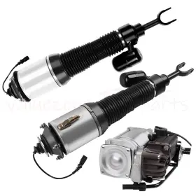 10526736 Valuezone-autoparts 3 Front Air Suspension Strut Set And Compressor For Bentley Continental 2003-2013