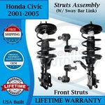 Monroe Oem Front Strut W/sway Bar Links For 2001-2005 Honda Civic 9YR Warranty New. Price: $299.00.