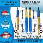 Bilstein Oem Front Strut & Rear Shock W/sway Bar Links 2010-2024 Toyota 4RUNNER New. Price: $570.88.