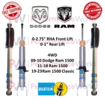 Bilstein B8 5100 Front 0-2.75" & Rear 0-1" Lift Shock Set For 09-23 Ram 1500 4WD New. Price: $544.88.