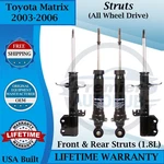 Monroe Oem Front & Rear Struts For 2003-2006 Toyota Matrix 1.8L 4X4 9YR Warranty New. Price: $273.99.