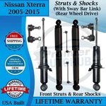 Gabriel Oem Front Strut & Rear Shock W/sway Bar Link 2005-2015 Nissan Xterra 2WD New. Price: $310.89.