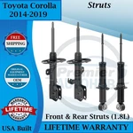 Monroe Oem Front & Rear Struts For 2014-2019 Toyota Corolla 1.8L 9YR Warranty New. Price: $398.22.