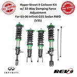 REV9 Hyper-street Ii Coilover Kit W/ 32-WAY Damping For 03-06 Infiniti G35 Sedan New. Price: $565.00.