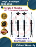 New Oe Front Struts & Rear Shocks For 2009-2010 Dodge Challenger Year Warranty. Price: $248.92.