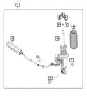 Genuine Mopar Suspension Shock Absorber Kit Right 68598820AD New. Price: $786.60.