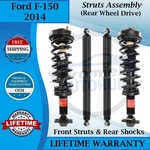 Monroe Oem Front Struts & Rear Shocks 2014 Ford F150 2WD Lifetime Warranty New. Price: $499.31.