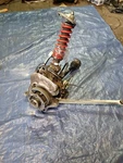 Porsche 981 GT4 Rear Right Suspension Shock Hub Wishbone Used. Price: $2356.55.