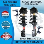 Monroe Oem Front Struts W/ Sway Bar For 2002-2005 Kia Sedona 3.5L Lifetime Warr. New. Price: $350.66.