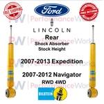 Bilstein B6 4600 Shocks Pair 0" Rear Lift For 07-13 Expedition 07-12 Navigator New. Price: $214.39.