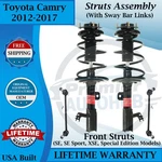 Monroe Oem Front Struts W/sway Bar For 2012-2017 Toyota Camry Lifetime Warranty New. Price: $354.68.