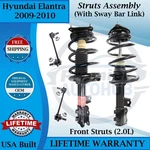 Monroe Oem Front Struts W/sway Bar Links For 2009-2010 Hyundai Elantra 9YR Warr. New. Price: $295.12.