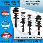 Monroe Oem Front & Rear Struts For 2000-2006 Hyundai Elantra 9YR Warranty New. Price: $442.68.