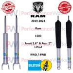 Bilstein Front 2.6" & Rear 2" Shock Absorber Set Fits 2019-2023 Ram 1500 Rwd 4WD New. Price: $468.81.