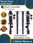 New Oe Front Struts & Rear Shocks For 2020-2024 Nissan Versa Lifetime Warranty. Price: $298.85.