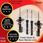 Kyb Front Struts & Rear Shocks For 2019-2022 Toyota Corolla Lifetime Warranty New. Price: $395.98.