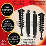 Monroe Oem Front Strut & Rear Shock 2004-2008 Ford F150 4WD New Body Style. Price: $321.85.
