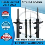 Monroe Oem Front Struts & Rear Shocks For 2018-2022 Honda Accord 9YR Warranty New. Price: $257.27.