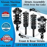 Monroe Oem & Rear Struts W/front Sway Bar Links 1995-1999 Nissan Maxima New. Price: $461.54.