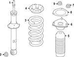 Genuine Nissan Suspension Strut E6110-6GP0B New. Price: $257.92.