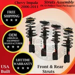 Monroe Oem Front & Rear Struts For 2006-2011 Chevy Impala Lifetime Warranty New. Price: $500.75.