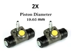 2X Brake Wheel Cylinders Pair Rear 19.05 Mm For Audi Seat Skoda Vw 1H0611053 New. Price: $51.97.