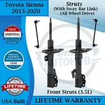 Monroe Oem Front Struts W/sway Bar Links For 2015-2020 Toyota Sienna 4X4 9YR War New. Price: $245.75.
