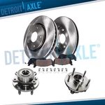 6PC Front Disc Brake Rotors Pads Wheel Hubs Ford Flex Taurus Lincoln Mks Mkt New. Price: $213.45.