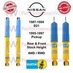 Bilstein B6 4600 Shock Absorber Set Front & Rear 0" For D21 Pickup Rwd / 4WD New. Price: $364.47.