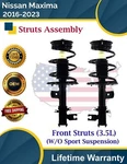 New Oe Front Struts For 2016-2023 Nissan Maxima 3.5L W/o Sport Suspension. Price: $306.92.