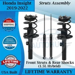 Monroe Oem Front Struts & Rear Shocks For 2019-2022 Honda Insight 9YR Warranty New. Price: $374.21.