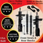 Monroe Oem Front Strut & Rear Shock W/sway Bar Links For 2004-2012 Chevy Malibu New. Price: $351.41.