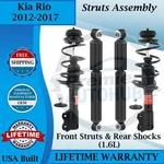 Monroe Oem Front Struts Assembly & Rear Shocks For 2012-2017 Kia Rio 9YR Warrant New. Price: $387.96.