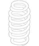 Genuine Audi Coil Spring 5N0-511-115-L New. Price: $214.80.