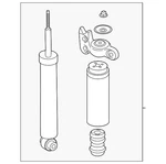 Genuine Gm Rear Shock Absorber With Upper Mount 84749049 New. Price: $120.44.