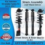 Monroe Oem Front Struts & Rear Shocks For 2013-2017 Kia Sorento/hyundai Santa Fe New. Price: $461.54.