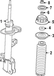 Genuine Nissan Suspension Strut 55303-7LF2A New. Price: $348.04.