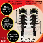 Monroe Oem Front Struts W/ Sway Bar For 2005-2009 Chevy Uplander 2WD Lifetime New. Price: $321.38.