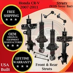 Monroe Oem Front & Rear Struts W/ Sway Bar For 2007-2011 Honda Cr-v Lifetime Wa. New. Price: $472.53.